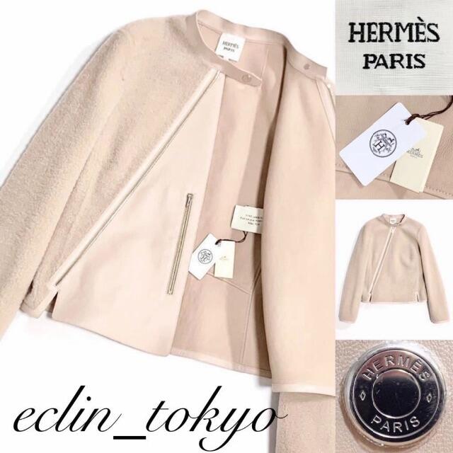HERMES - 今期最新作！店頭完売 HERMES ムートン ジャケット E3254