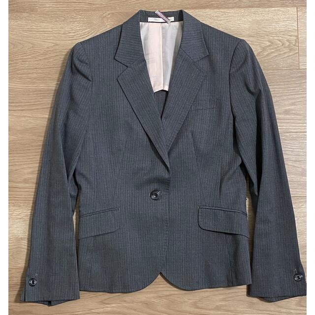 AOKI(アオキ)のパンツスーツ Lサイズ グレー LES MUES レディースのフォーマル/ドレス(スーツ)の商品写真