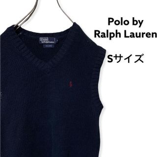 ポロラルフローレン(POLO RALPH LAUREN)のポロバイラルフローレン ニット Vネット ベスト ワンポイントロゴ ネイビー(ニット/セーター)