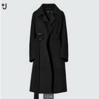 ユニクロ(UNIQLO)のUNIQLO +J カシミヤブレンド ラップロングコートXXL BLACK(ロングコート)