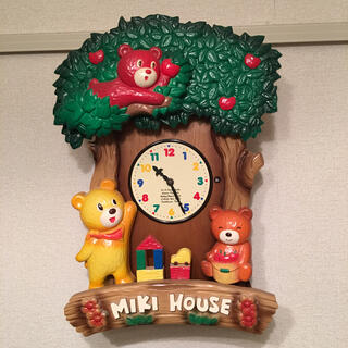 ミキハウス(mikihouse)の非売品　ミキハウス ウッディベアクロック (掛時計/柱時計)