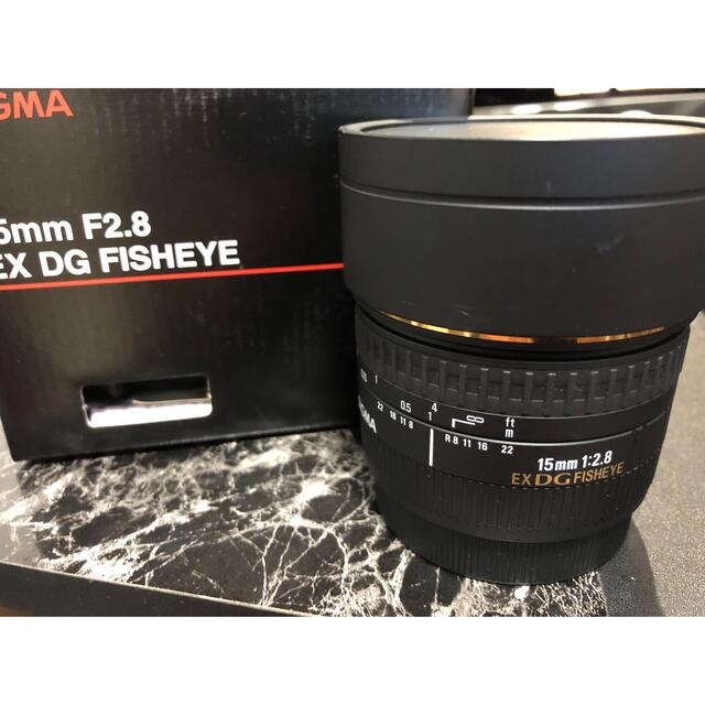 SIGMA(シグマ)のsigma 15mm F2.8 EX DG FISHEYE (EFマウント) スマホ/家電/カメラのカメラ(レンズ(単焦点))の商品写真