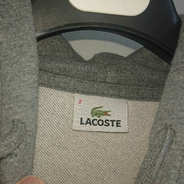 ラコステ ワニ ビッグ LACOSTEの通販 by ★カリユシ商店★コメントお気軽にください|ラクマ パーカー グレー 灰色 スウェット お得大人気