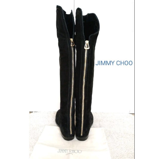 JIMMY CHOO(ジミーチュウ)の【A様専用】JIMMY CHOO  スエード　ボア　ムートン　ロングブーツ レディースの靴/シューズ(ブーツ)の商品写真