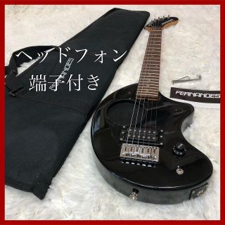 フェルナンデス(Fernandes)の【メンテ済み】ZO-3 ブラック アンプ内蔵ミニギター 専用ケース付 ぞうさん(エレキギター)