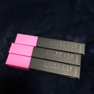 ミシャ(MISSHA)のマーカーティント　ピンクフラッペ×2&メリーピーチ×1(口紅)