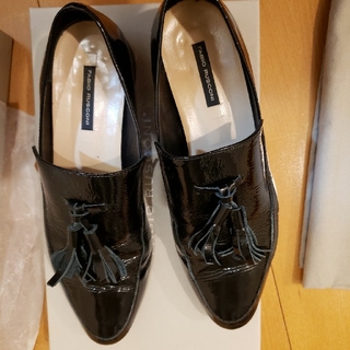 ファビオルスコーニ(FABIO RUSCONI)のファビオルスコーニ　ブラックエナメルローファー(ローファー/革靴)