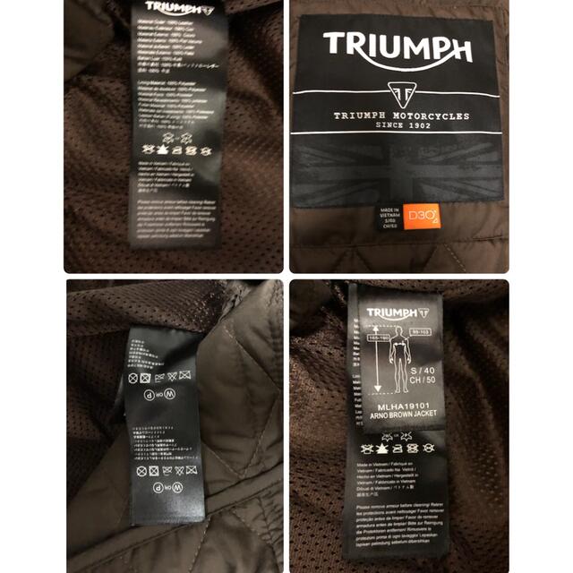 ⭐︎トライアンフ　triumph レザージャケット　ライダース　S メンズのジャケット/アウター(ライダースジャケット)の商品写真