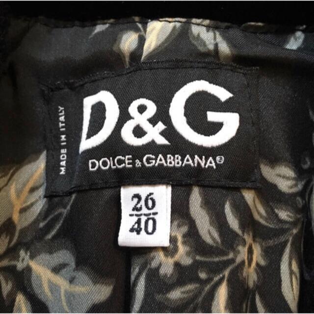 DOLCE&GABBANA(ドルチェアンドガッバーナ)の【最終価格】D＆G ベルベットのジャケット レディースのジャケット/アウター(テーラードジャケット)の商品写真