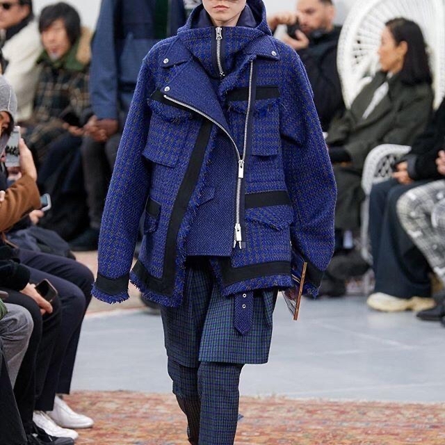 sacai 2021 aw ツィード　ポンチョ　ジャケット