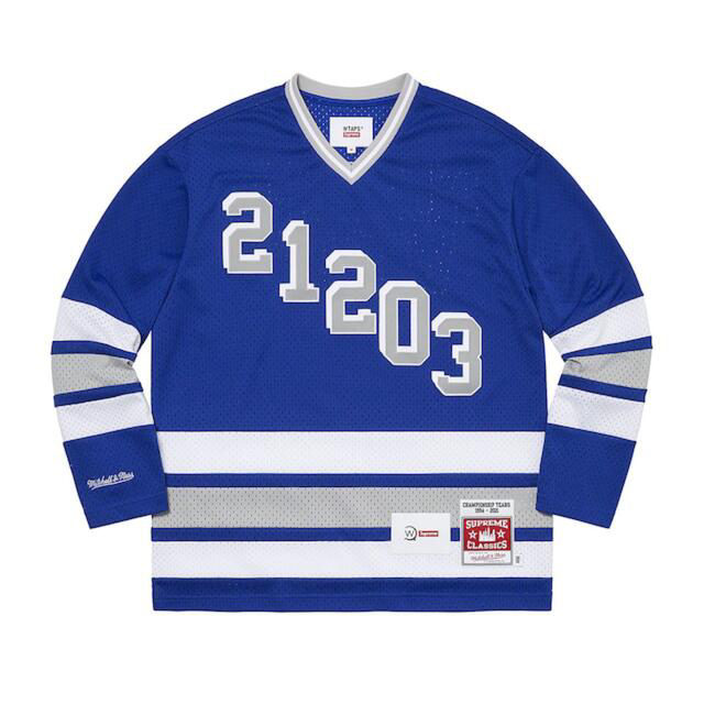 XL 21aw Supreme WTAPS Hockey Jersey ブルー - Tシャツ/カットソー(七 ...