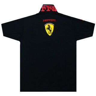 【送料無料】Ferrari フェラーリ 半袖ポロシャツ 黒 Mサイズ(ポロシャツ)