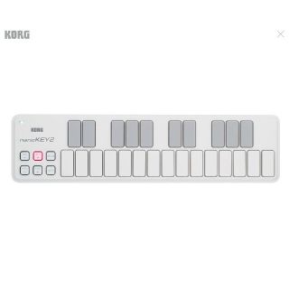 コルグ(KORG)のKORG nanoKEY2 白(MIDIコントローラー)