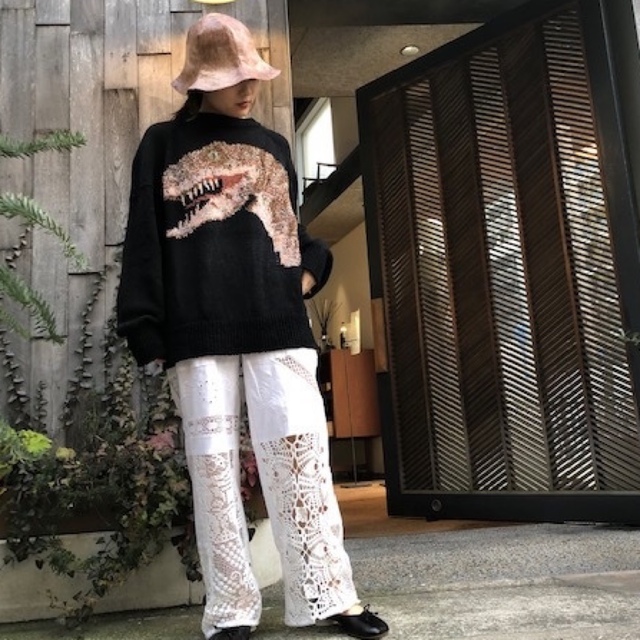 2021SS フォトコピュー photocopieu 恐竜ニット 黒 | www.innoveering.net
