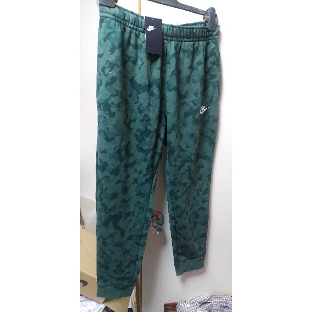 正規 新品 タグ付 NIKE CAMOUFLAGE SWEAT PANT M 緑