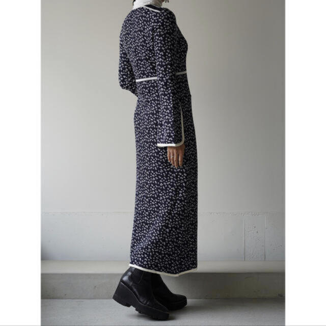 mame(マメ)のOsmanthus Motif Jacquard Knitted Dress レディースのワンピース(ロングワンピース/マキシワンピース)の商品写真