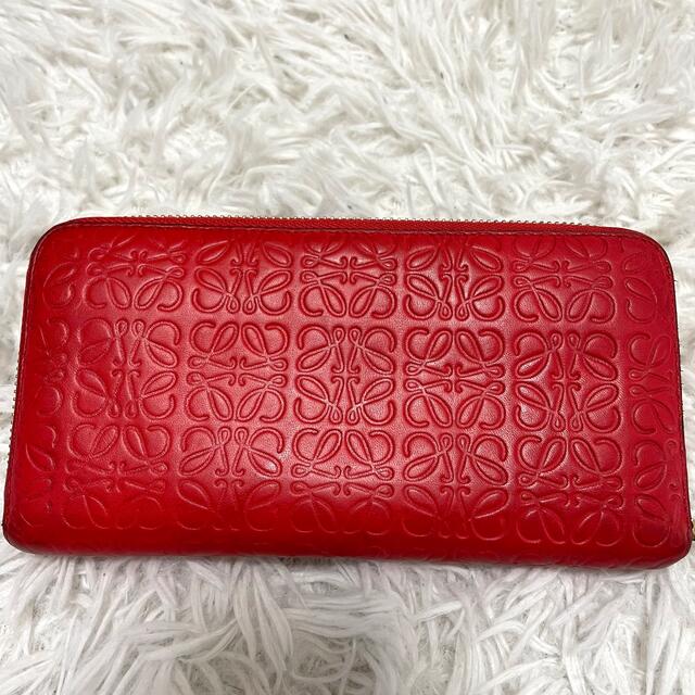 大特価在庫 LOEWE リピート ラウンドファスナー 総柄 赤の通販 by Lena