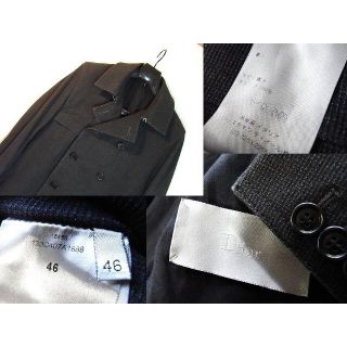 DIOR HOMME - size46☆良品☆ディオールオム Pコート チャコールグレー