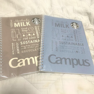 スターバックスコーヒー(Starbucks Coffee)のスターバックス☆新品未使用！campusノート2冊(ノート/メモ帳/ふせん)