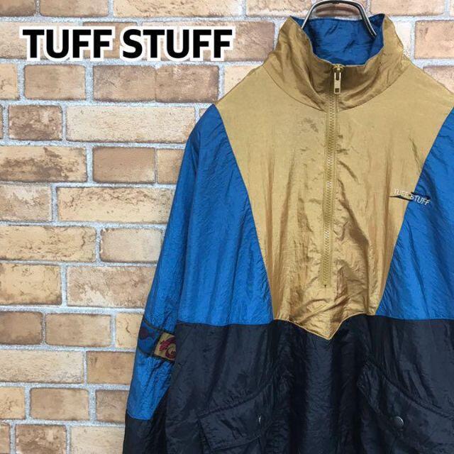 【TUFF STUFF】薄手ナイロンジャケット　刺繍ロゴ　動物柄　ハーフジップ