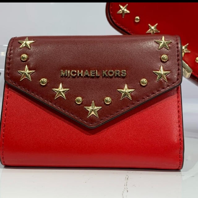 新品本物  Michael Kors マイケルコース　限定カラーの折畳み財布新品未使用 - 財布