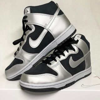 ナイキ(NIKE)のNIKE DUNK HIGH ナイキ ダンク ハイ カスタム シルバー/ブラック(スニーカー)