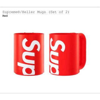 シュプリーム(Supreme)のsupreme Heller Mugs (Set of 2) Red マグ　新品(グラス/カップ)