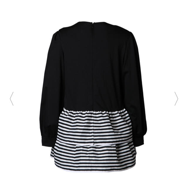 borders at balcony BORDER TIERED TOP 36 シャツ/ブラウス(長袖