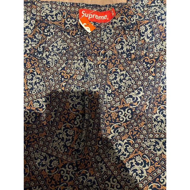 supreme floral パンツ ネイビー XL