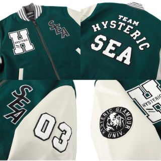 ヒステリックグラマー(HYSTERIC GLAMOUR)のwind and sea HYSTERIC GLAMOUR スタジャン 緑 (スタジャン)