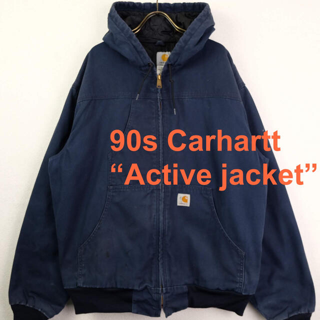 90s Carhartt カーハート フード付き ダックパーカー アクティブ