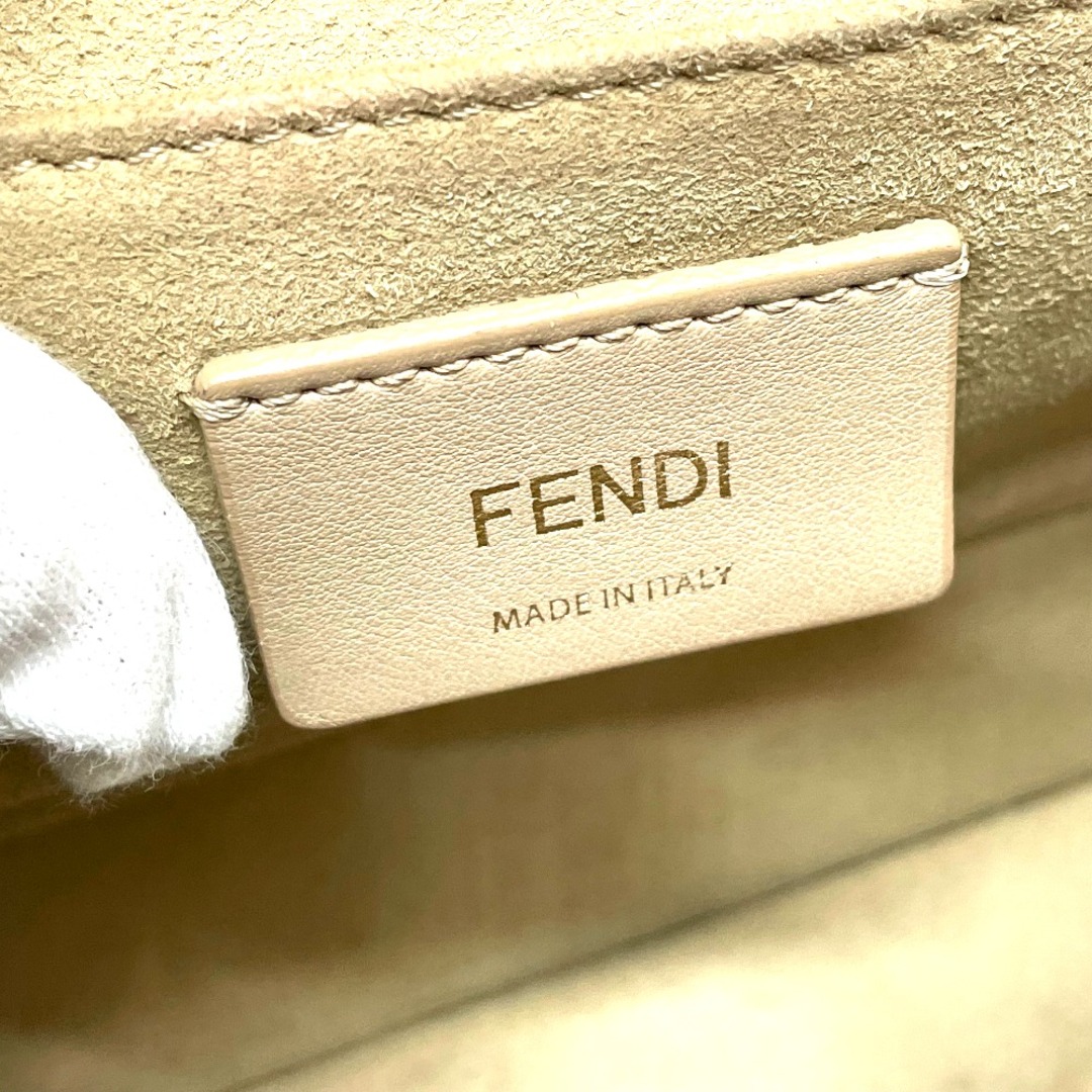 FENDI(フェンディ)のフェンディ FENDI キャナイ 8BT283 FFズッカ  カバン 2WAY ショルダーバッグ ハンドバッグ レザー ブラウン×ブラック レディースのバッグ(ハンドバッグ)の商品写真