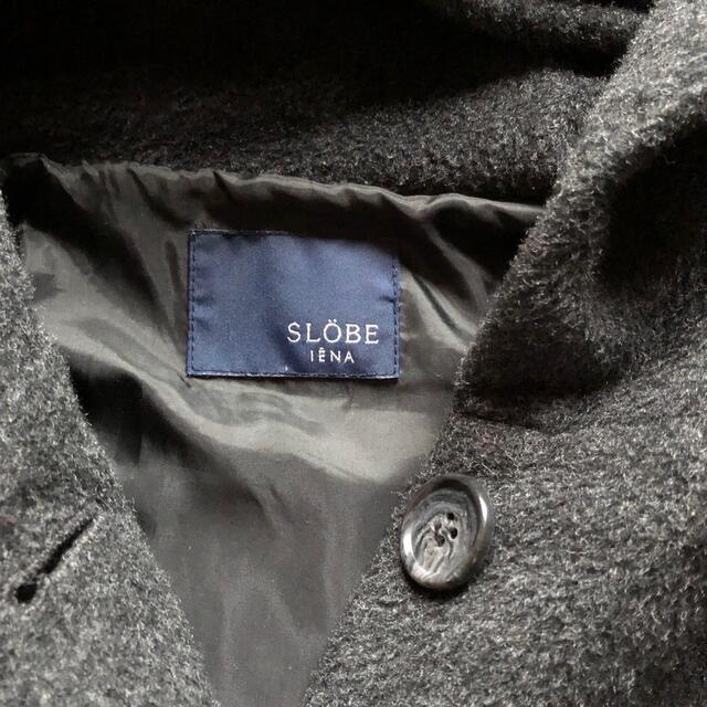 SLOBE IENA(スローブイエナ)のSlobe IENA スローブイエナ  コート　フード付 グレー レディースのジャケット/アウター(ガウンコート)の商品写真