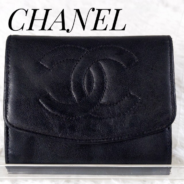 CHANEL(シャネル)のCHANEL　chanel　シャネル　レザー　ココマーク　コインケース　小銭入れ レディースのファッション小物(コインケース)の商品写真