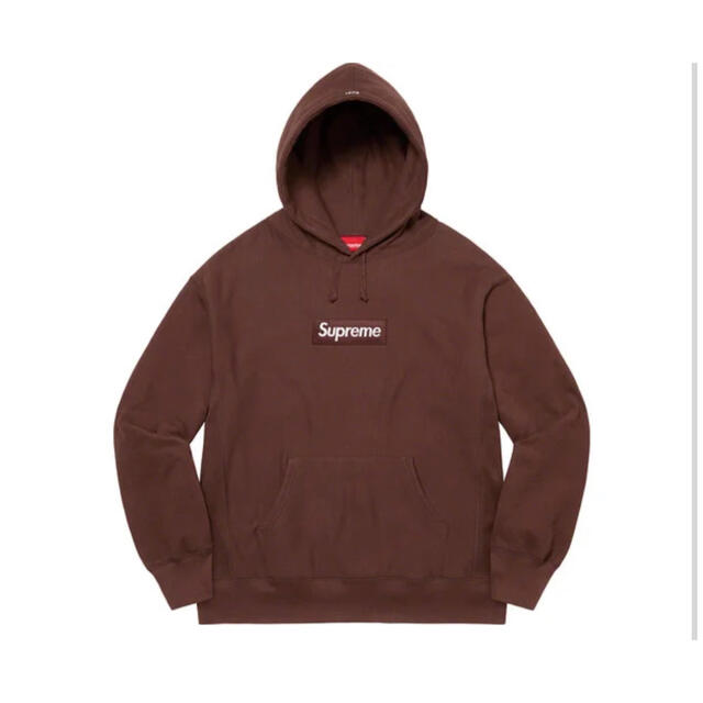 XLカラーsupreme Box Logo Hooded Sweatshirt brown