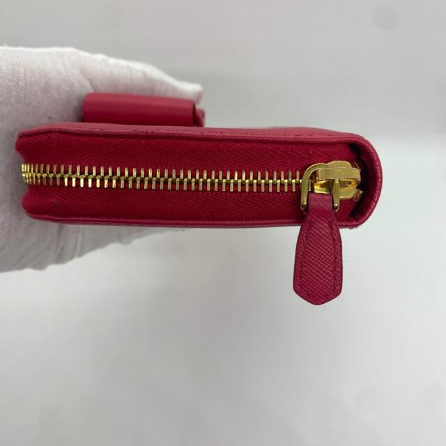 PRADA(プラダ)の【極美品✨】PRADA サフィアーノ リボン ラウンドファスナー 長財布 ピンク メンズのファッション小物(長財布)の商品写真