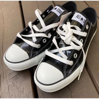 コンバース(CONVERSE)のエナメル コンバース ALL STAR 黒 ブラック  25cm(スニーカー)