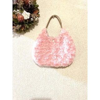 値下げ❣️ネコ型ピンクローズのバッグ(バッグ/レッスンバッグ)