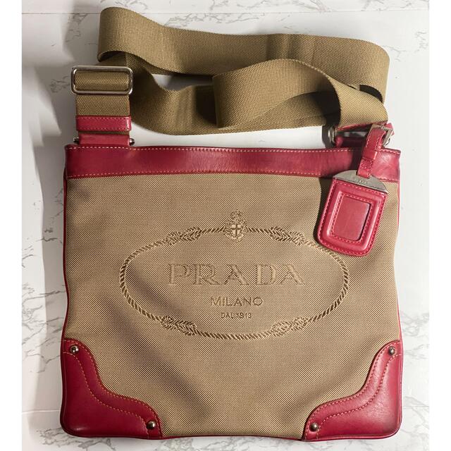 レディースPrada プラダ ロゴジャガード ショルダーバッグ