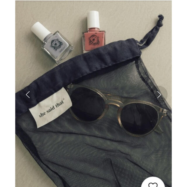 URBAN RESEARCH(アーバンリサーチ)の【新品】アーバンリサーチ　メッシュ巾着バッグ　ネイビー ハンドメイドのファッション小物(バッグ)の商品写真