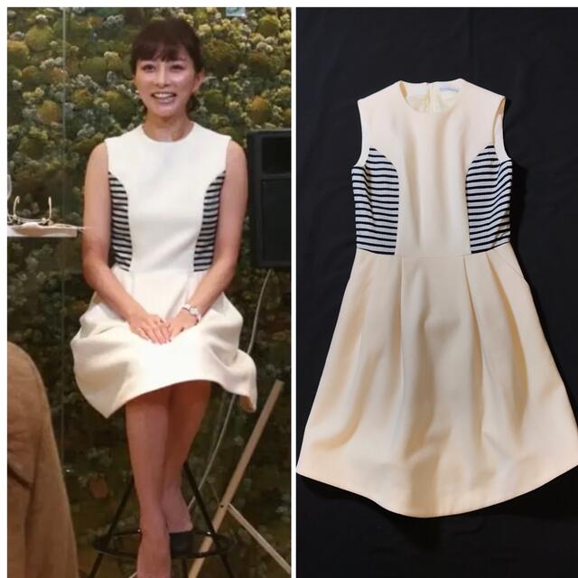 石井美保着 ボーダーズアットバルコニー サイド切替 ウール 石井美保着 ボーダーズアットバルコニー サイド切替 ウール