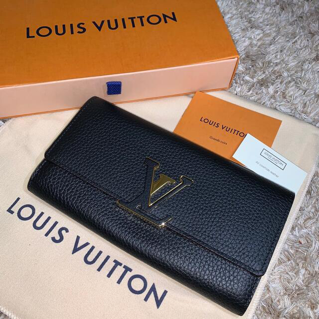 LOUIS VUITTON(ルイヴィトン)の【新品】ルイヴィトン カプシーヌ　長財布　ブラック・ピンク レディースのファッション小物(財布)の商品写真