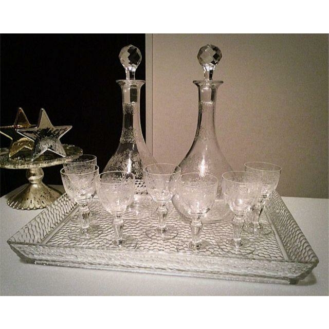 【リボン ローズ】 オールドバカラ　希少　美品　Baccarat 金彩 小物入れ