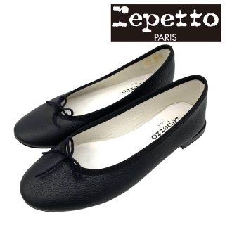 レペット(repetto)の【美品】repetto レペット レザー バレエシューズ 黒 ブラック 23cm(バレエシューズ)