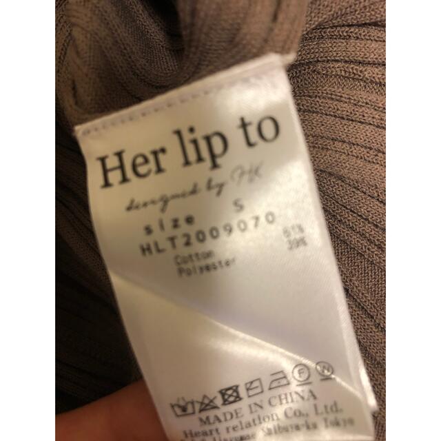 her の通販 by ykn.H's shop｜ラクマ lip to ニットワンピース 通販HOT
