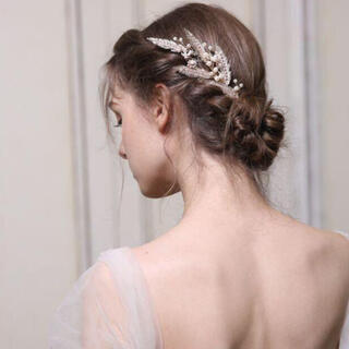 ブライダルアクセサリー　ヘッドドレス　ウェディング　髪飾り　和装　結婚式　ゴール(ヘッドドレス/ドレス)