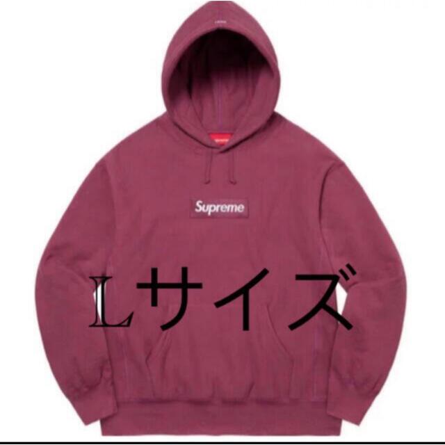 Supreme Box Logo Hooded Sweatshirt plum