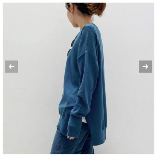 L'Appartement DEUXIEME CLASSE(アパルトモンドゥーズィエムクラス)のL'Appartement side slit knit（ブルーA） レディースのトップス(ニット/セーター)の商品写真