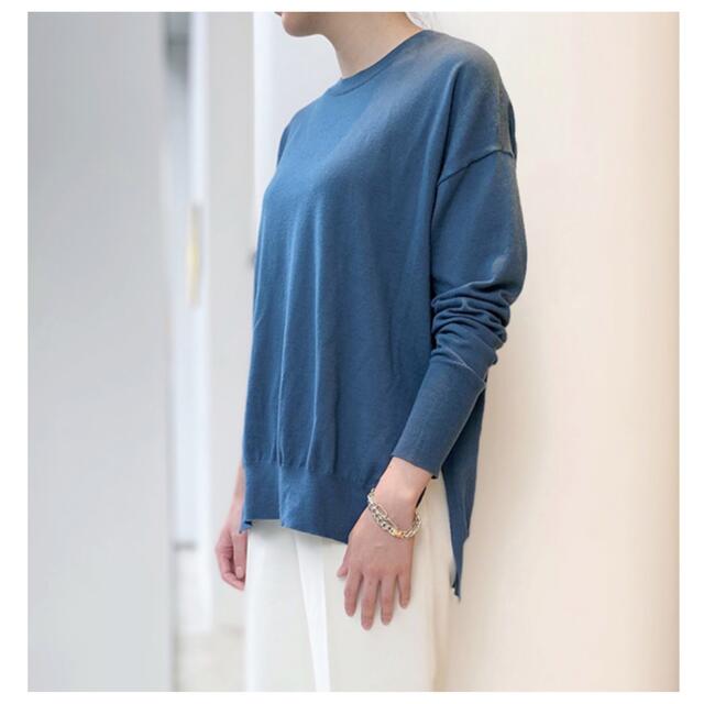 L'Appartement DEUXIEME CLASSE(アパルトモンドゥーズィエムクラス)のL'Appartement side slit knit（ブルーA） レディースのトップス(ニット/セーター)の商品写真