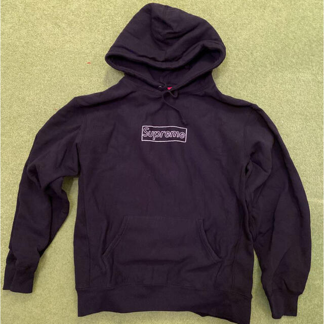 Supreme KAWS Chalk Logo Hooded パーカー カウズ